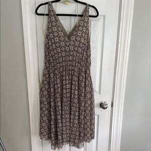 Micheal Kors Brown & Cream Patterned Dress